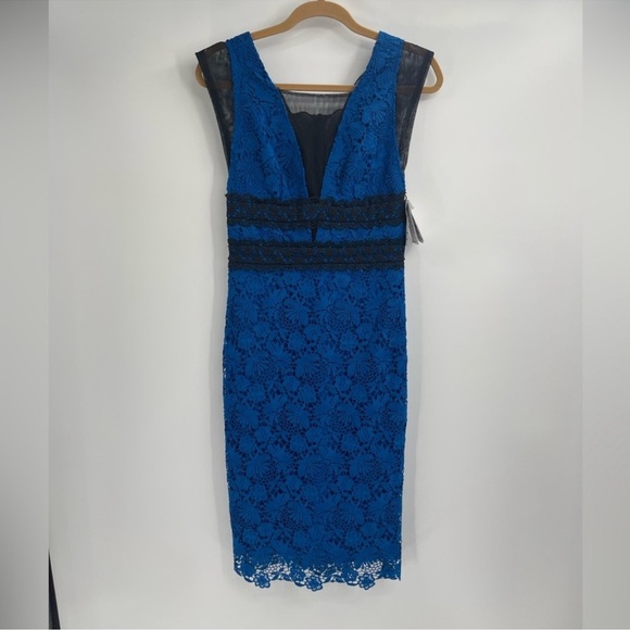 Diane Von Furstenberg Viera DVF Blue Lace V-Neck Dress 2 Nwt - Picture 2 of 15